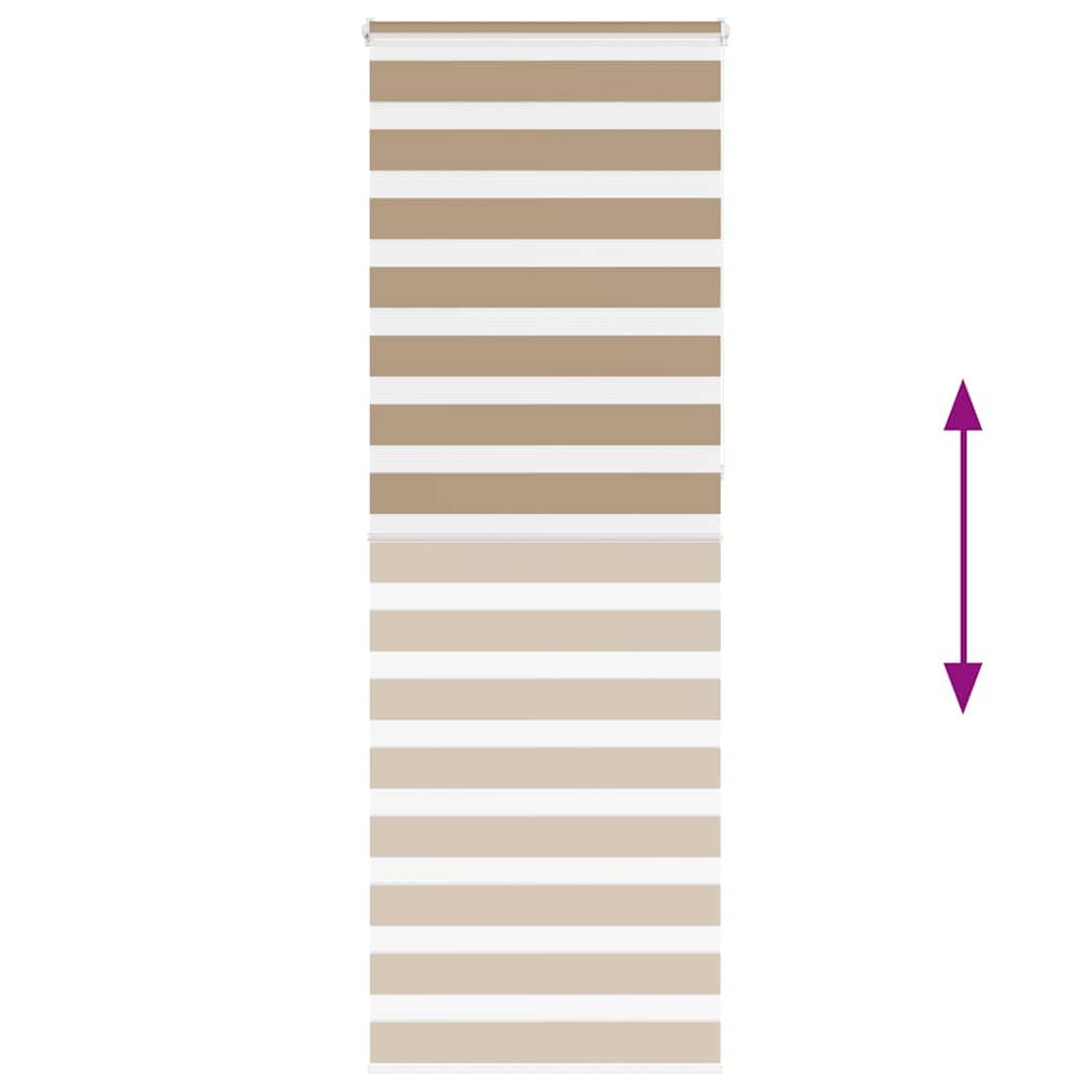 280342 - VIDAXL Perde Zebra Ngjyrë Kafe Rërë 70x230 cm, Gjerësia e pëlhurës 65,9 cm, Poliester