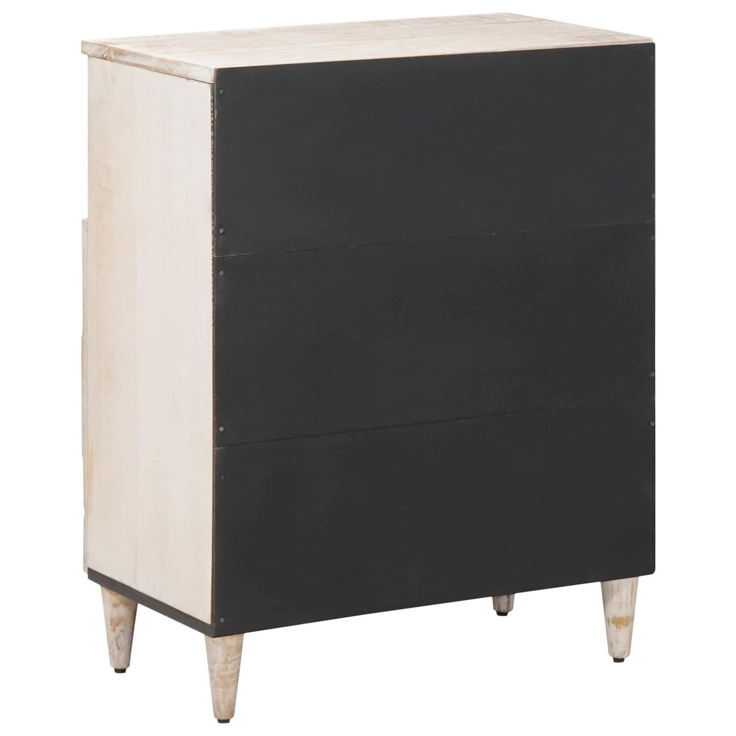 280350 - vidaXL Bufe me Hapësirë Ruajtjeje të Bardhë 60 x 33.5 x 75 cm Dru i Fortë Mango