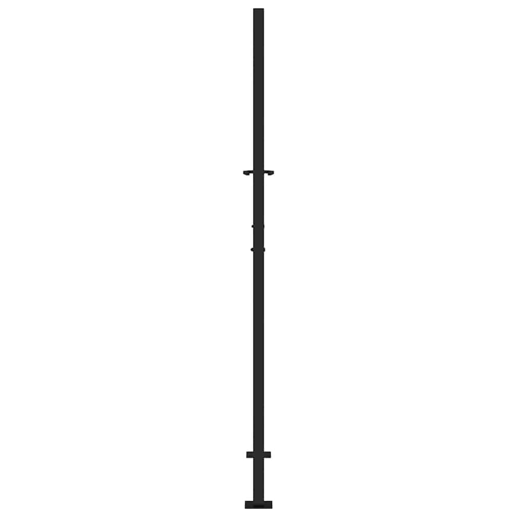 280358 - VIDAXL Portë Kopshti e Zezë 100x175 cm Dizajn Kryqi Çeliku