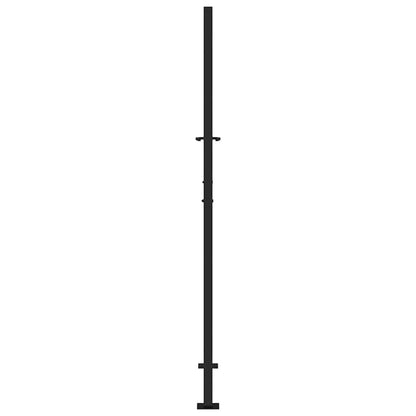 280358 - VIDAXL Portë Kopshti e Zezë 100x175 cm Dizajn Kryqi Çeliku