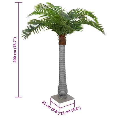 280360 - VIDAXL Palmë Artificiale 15 Gjethe 200 cm Jeshile