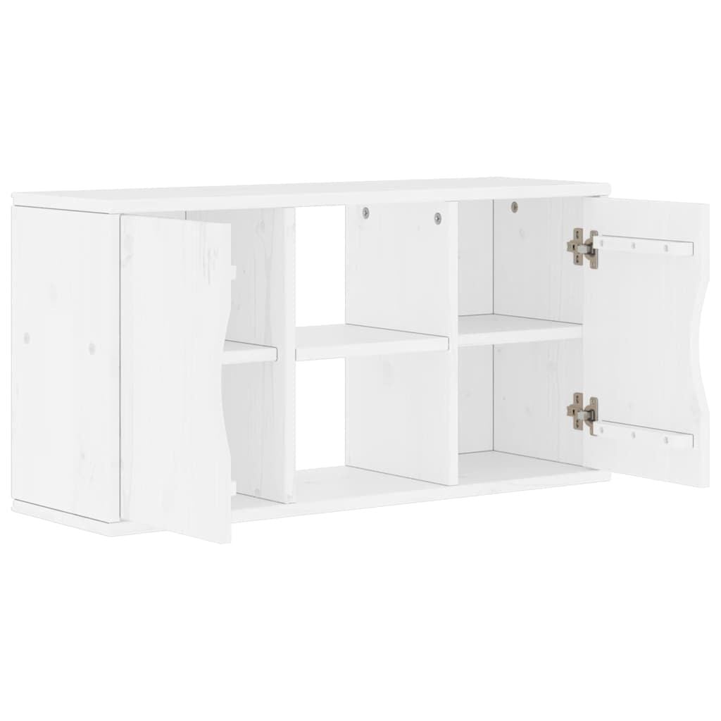 265332 - VIDAXL Kabinet TV "ODDA" i Bardhë 79x24x40 cm Dru Pishe i Fortë