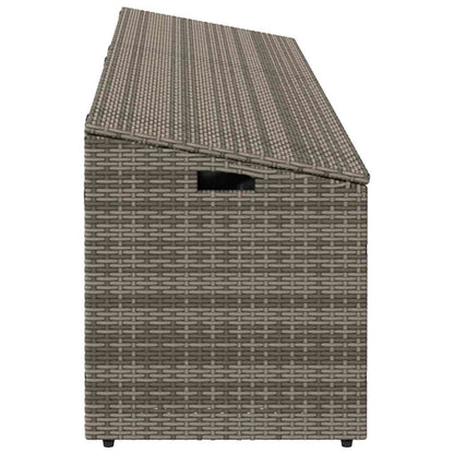 280364 - VIDAXL Kuti Ruajtjeje për Kopsht, Gri 220x50x58 cm, Prerë nga Polietileni Rattan