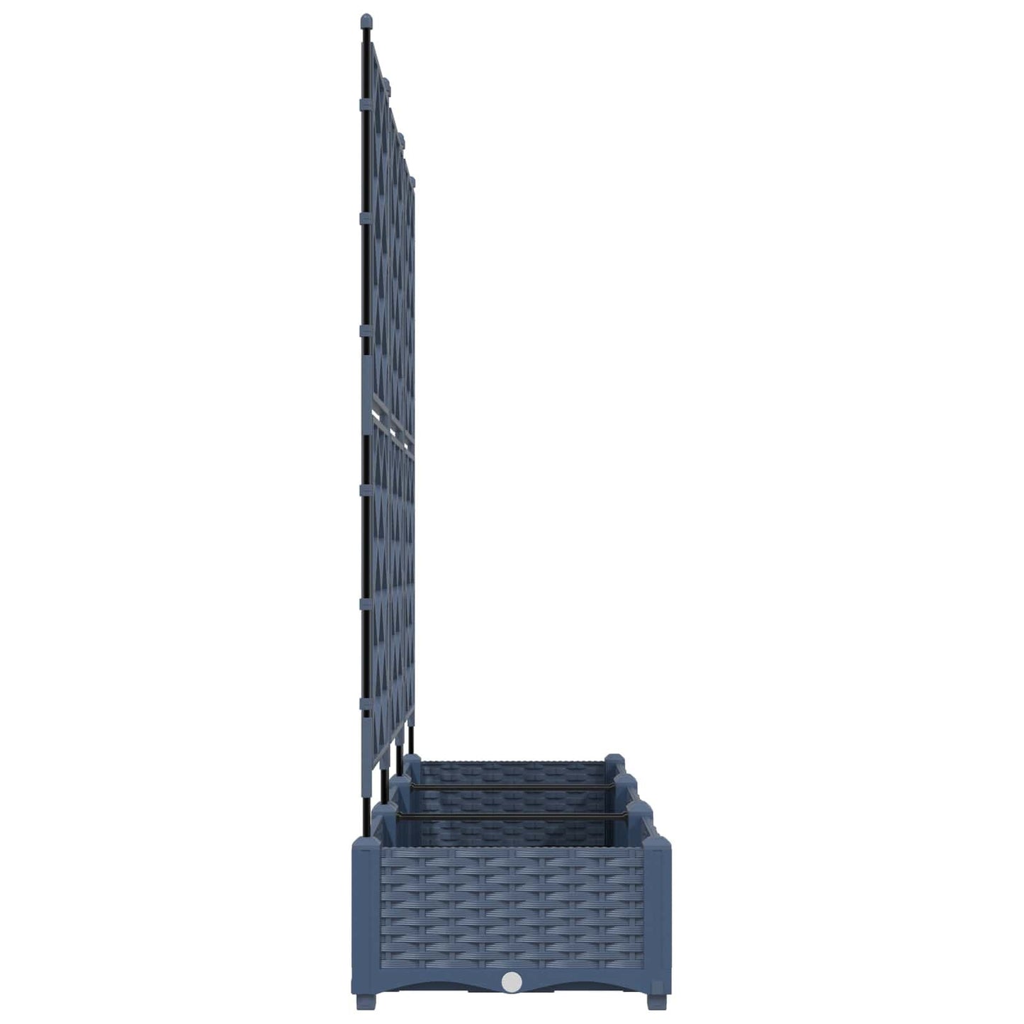 265350 - Vazo kopshti idaXL 3 copë Gri 120 x 40 x 125.5 cm Plastike