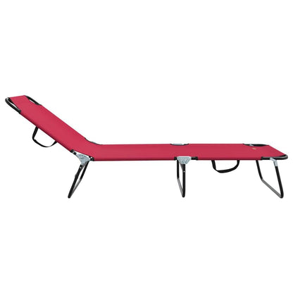 280399 - vidaXL Karrige e Palosshme e Ngjyrë e Kuqe 188 x 57 x 86.5 cm Poliester