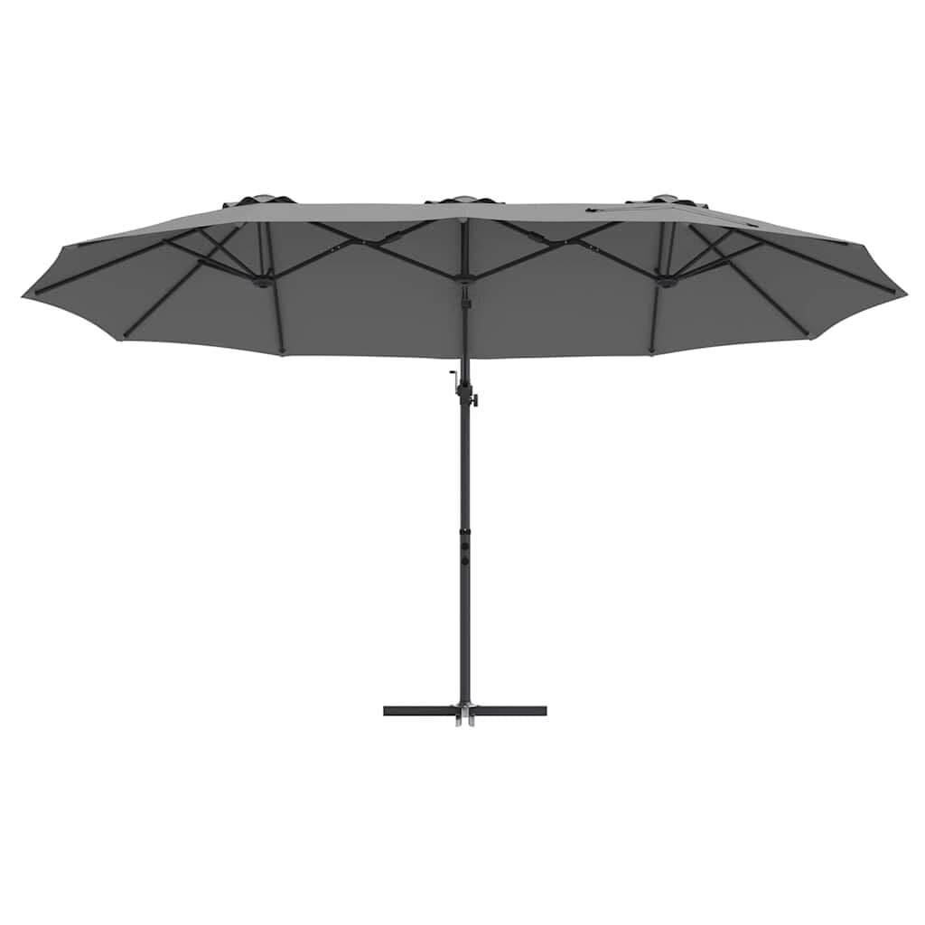 265354 - vidaXL Çadër Dielli Antracit 372 x 198 x 243 cm Poliester dhe Alumini