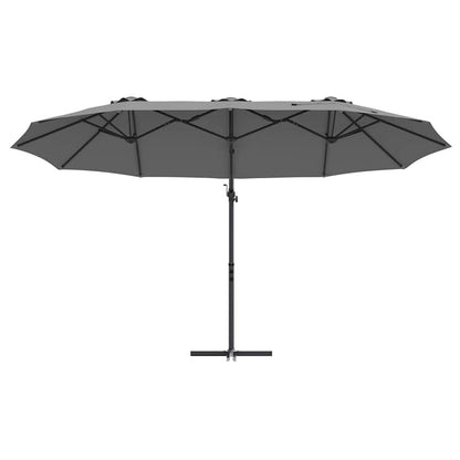 265354 - vidaXL Çadër Dielli Antracit 372 x 198 x 243 cm Poliester dhe Alumini