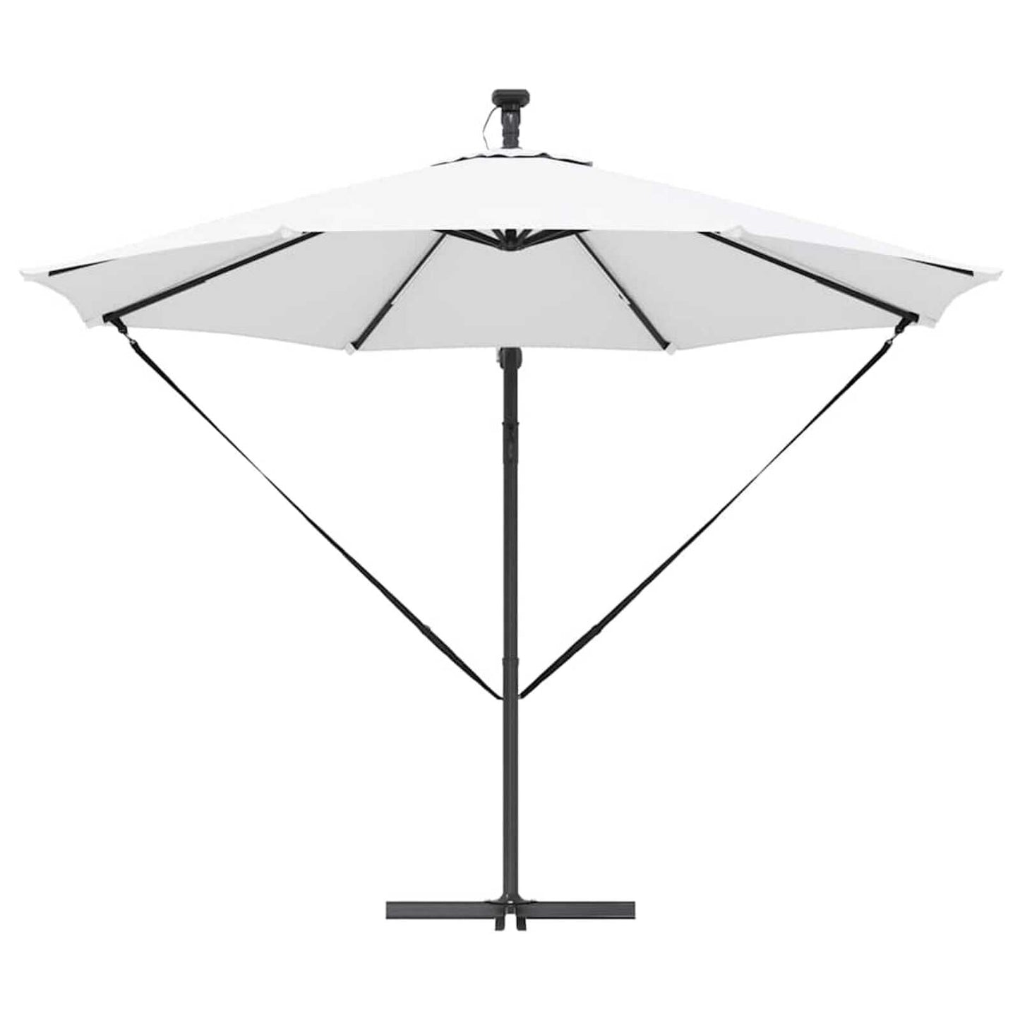 265355 - vidaXL Çadër Ngjyrë Rërë 294 x 294 x 248 cm Poliester dhe Alumini