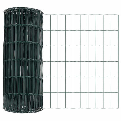 280406 - VIDA XL Gardh Euro, Jeshile, 0.6 x 50 m, Hekur i veshur me PVC