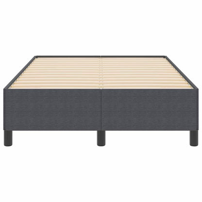 280409 - vidaXL Krevat Box Spring prej kadifeje me vija në ngjyrë gri të errët, 120 x 200 cm