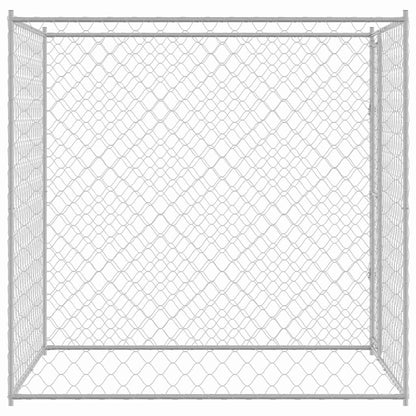 280418 - Kafaz Qeni vidaXL Argjendi, 200 x 200 x 200 cm, Çelik i Galvanizuar