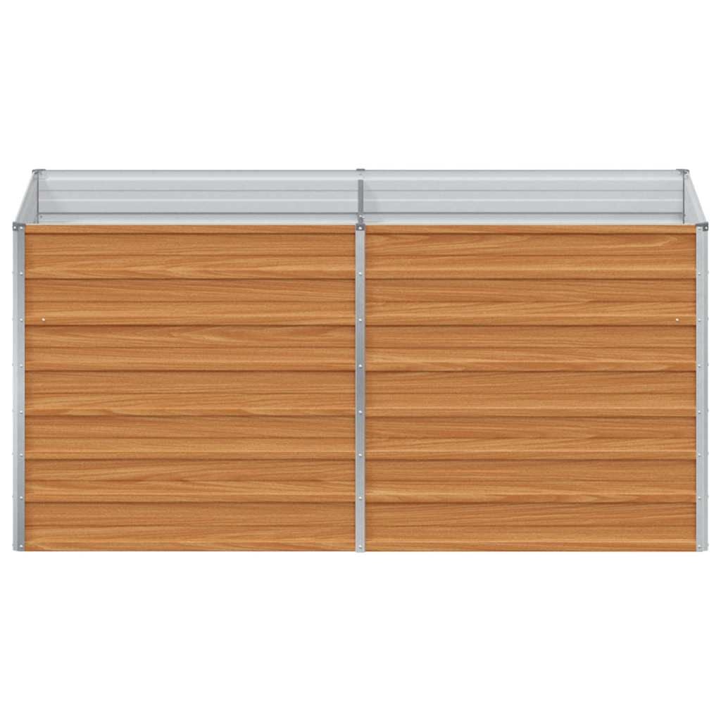 280432 - vidaXL Shtrat i Ngritur për Kopsht, Ngjyrë Kafe e Çelët 160 x 80 x 77 cm, Çelik i Galvanizuar