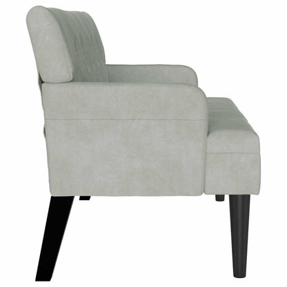 280445 - vidaXL Banc Chesterfield Gris clair 112 x 65,5 x 75 cm Velours