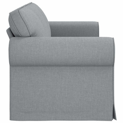 280460 - vidaXL Divan Gri i Çelët 215 x 82 x 80 cm, Pëlhurë, Divan Modern, Dizajn Ergonomik