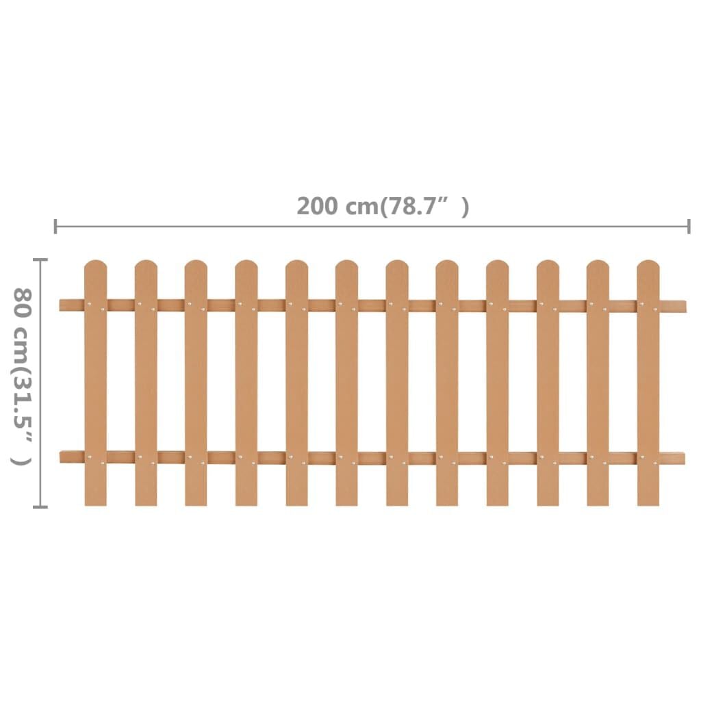 265410 - VIDAXL Gardh me kunja WPC 200x80 cm