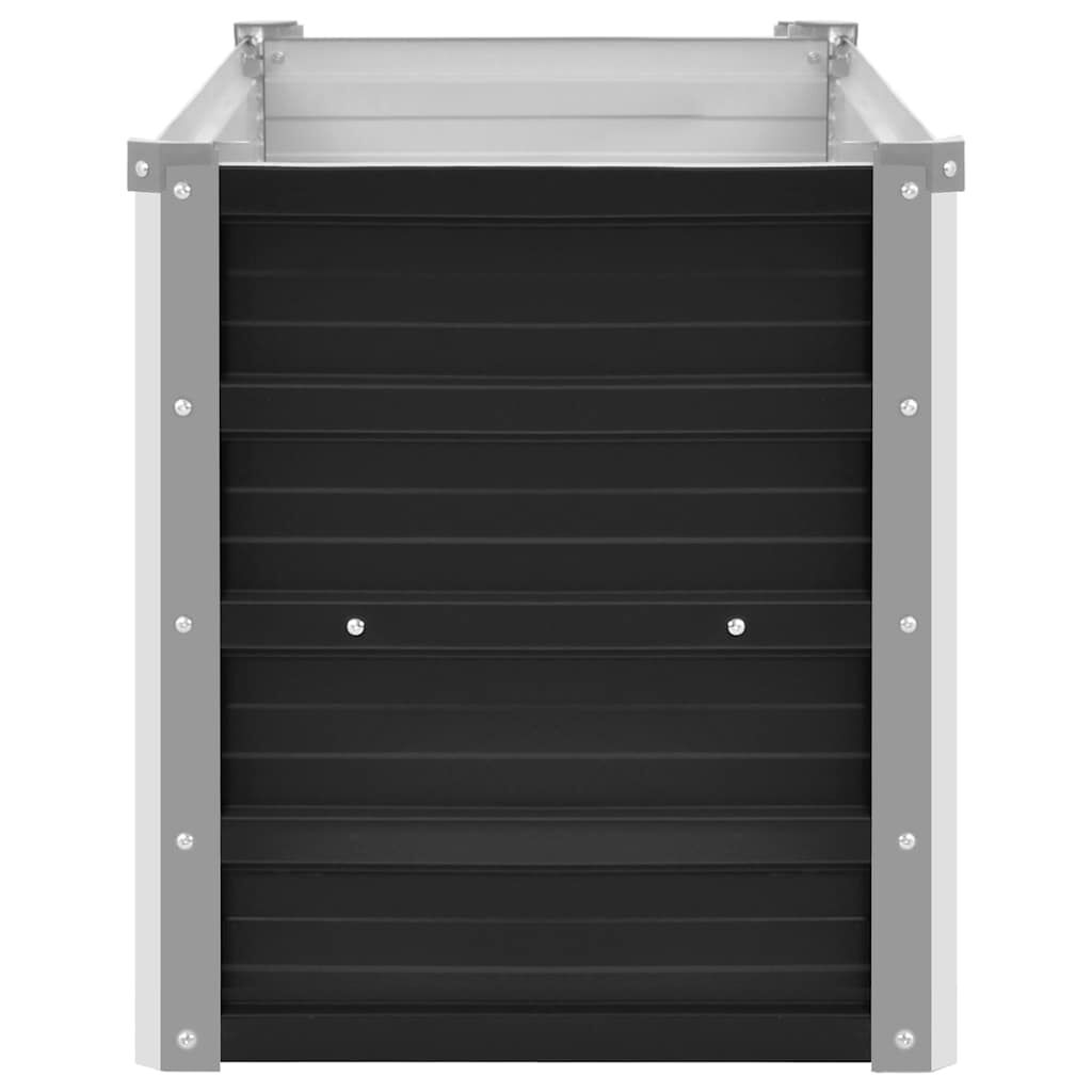 265418 - VIDAXL Shtrat i ngritur për kopsht, ngjyrë antraciti 100x40x45 cm, celik i galvanizuar