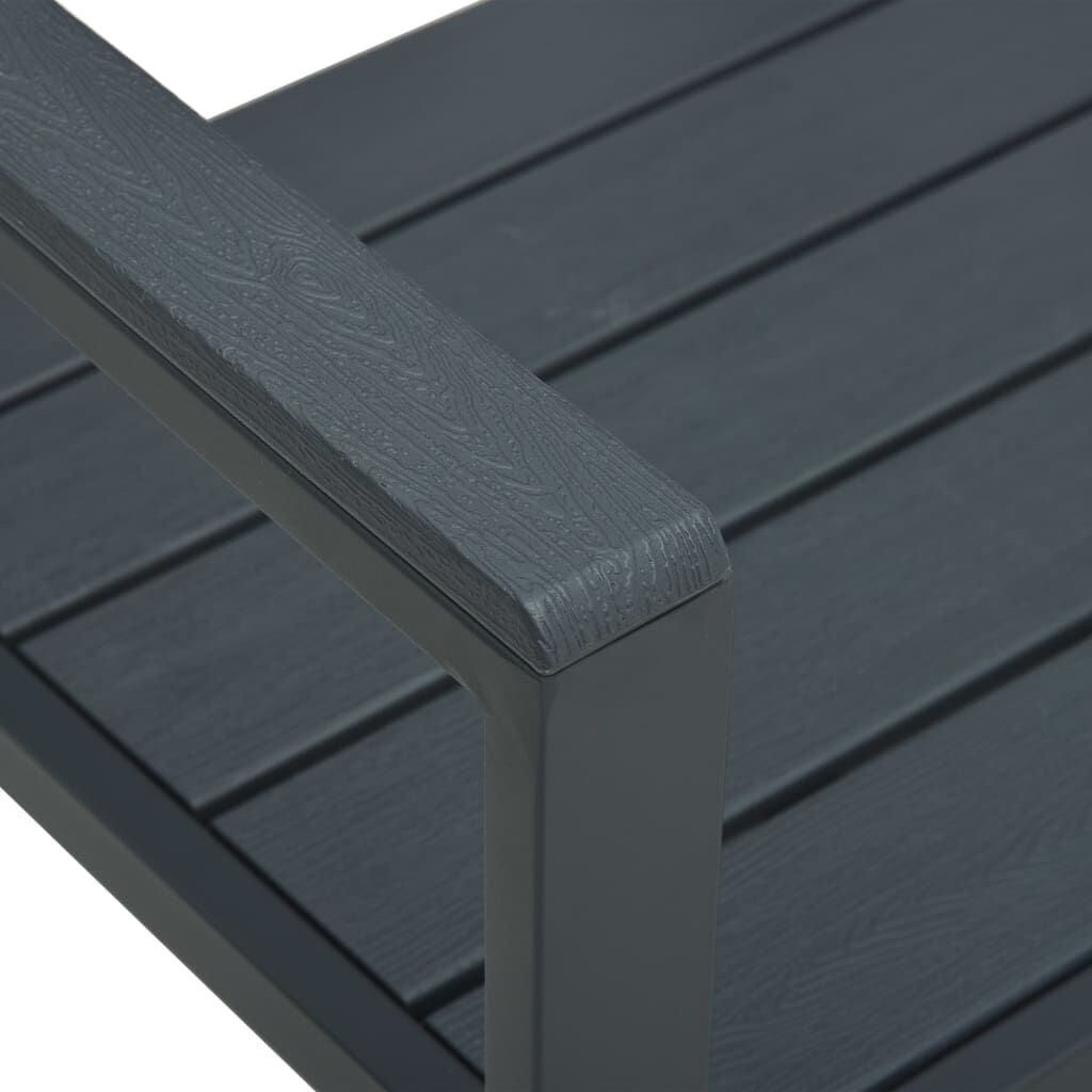265434 - VIDAXL Stol Kopshti 120 cm HDPE me Pamje Gri Druri