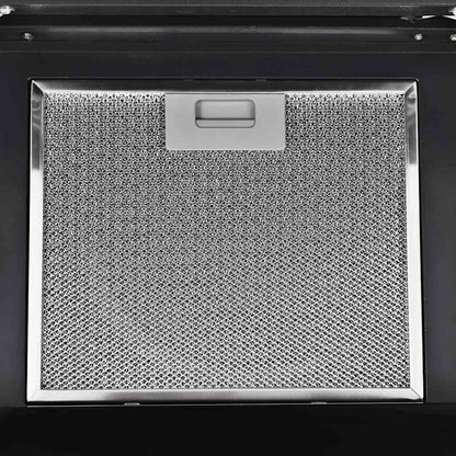 265437 - VIDAXL Aspirator Sobë i Montuar në Mur, Çelik Inoks 756 m³/h 90 cm i Zi