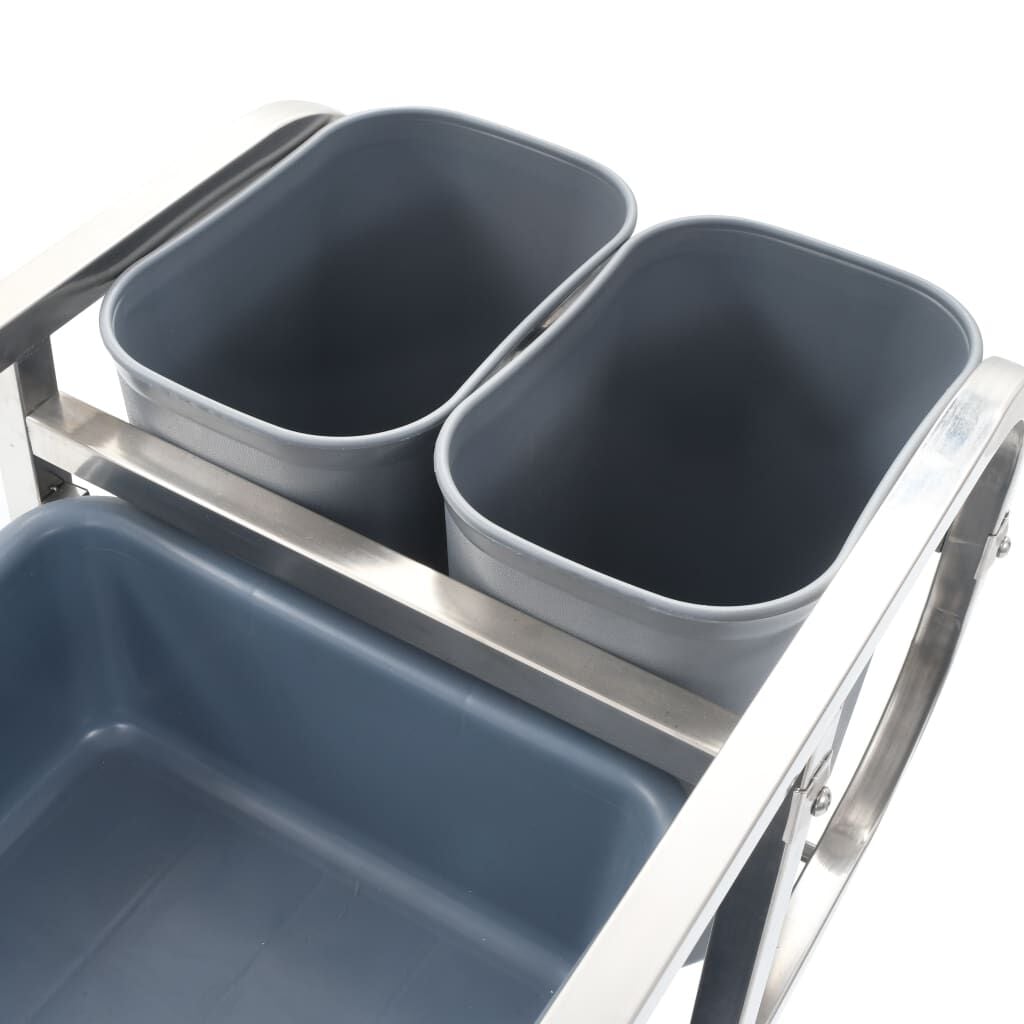 265438 - VIDAXL Karrocë Kuzhine me Enë Plastike 82x43,5x93 cm