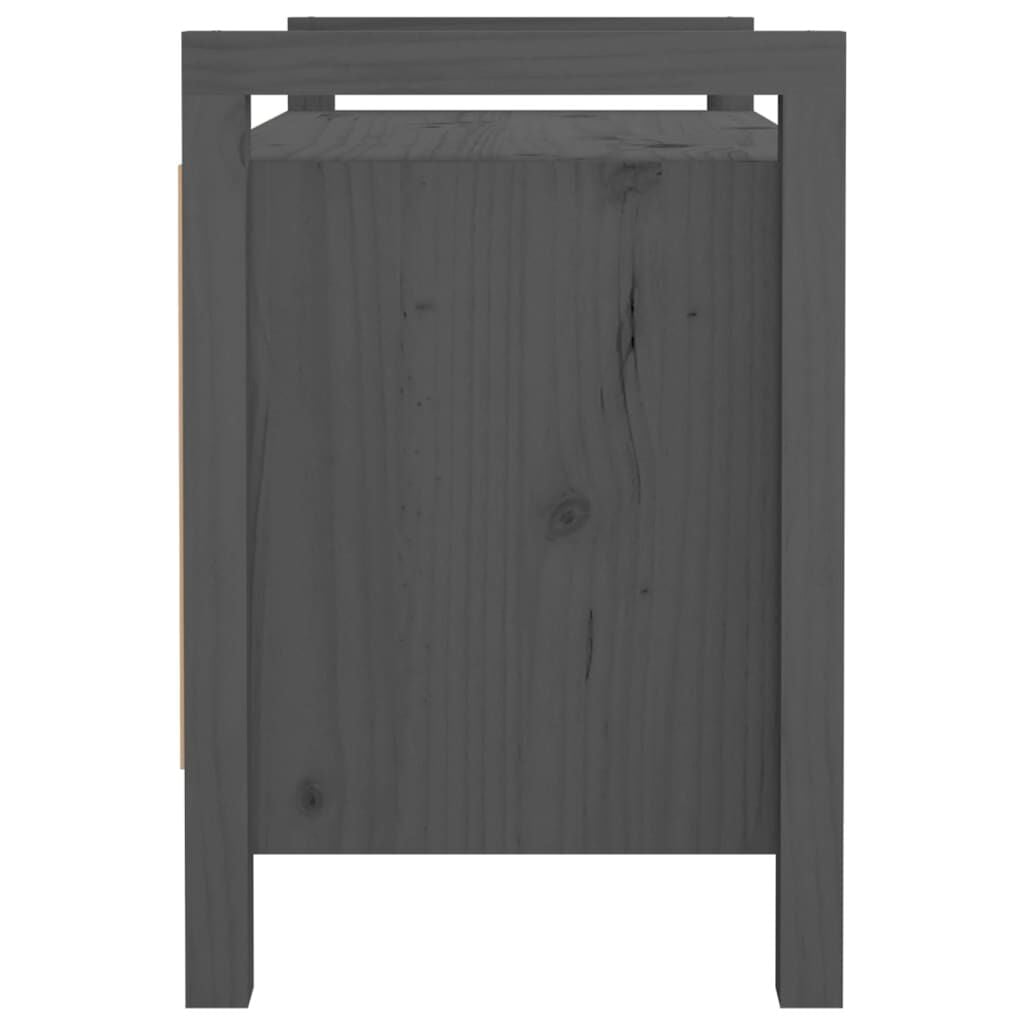 280532 - VIDAXL Stol Korridori Gri 80x40x60 cm Dru Pishe i Fortë