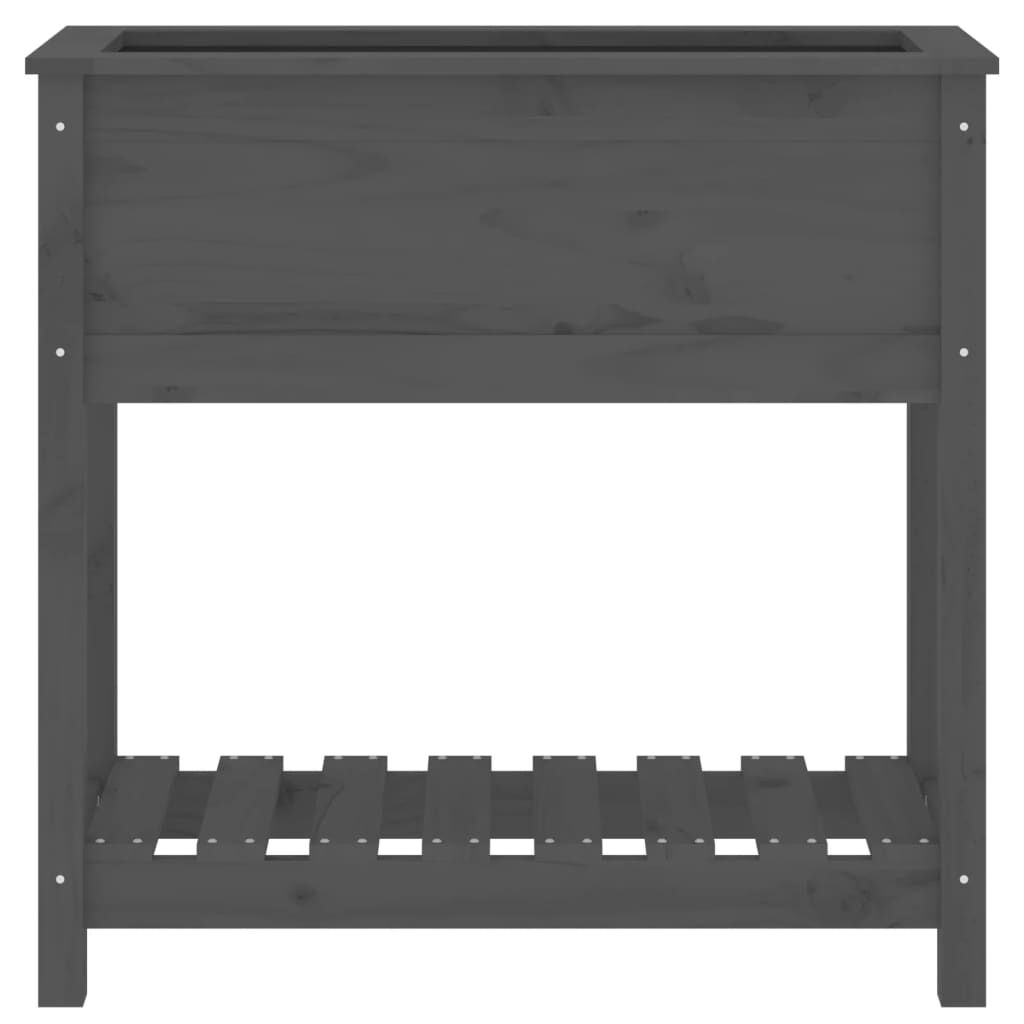 280534 - VIDAXL Vazo me Raft Gri 82,5x34,5x81 cm Dru Pishe i Fortë