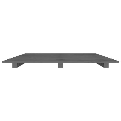 280536 - VIDAXL Kornizë Kreveti pa Dyshek Gri 90x200 cm Dru Pishe