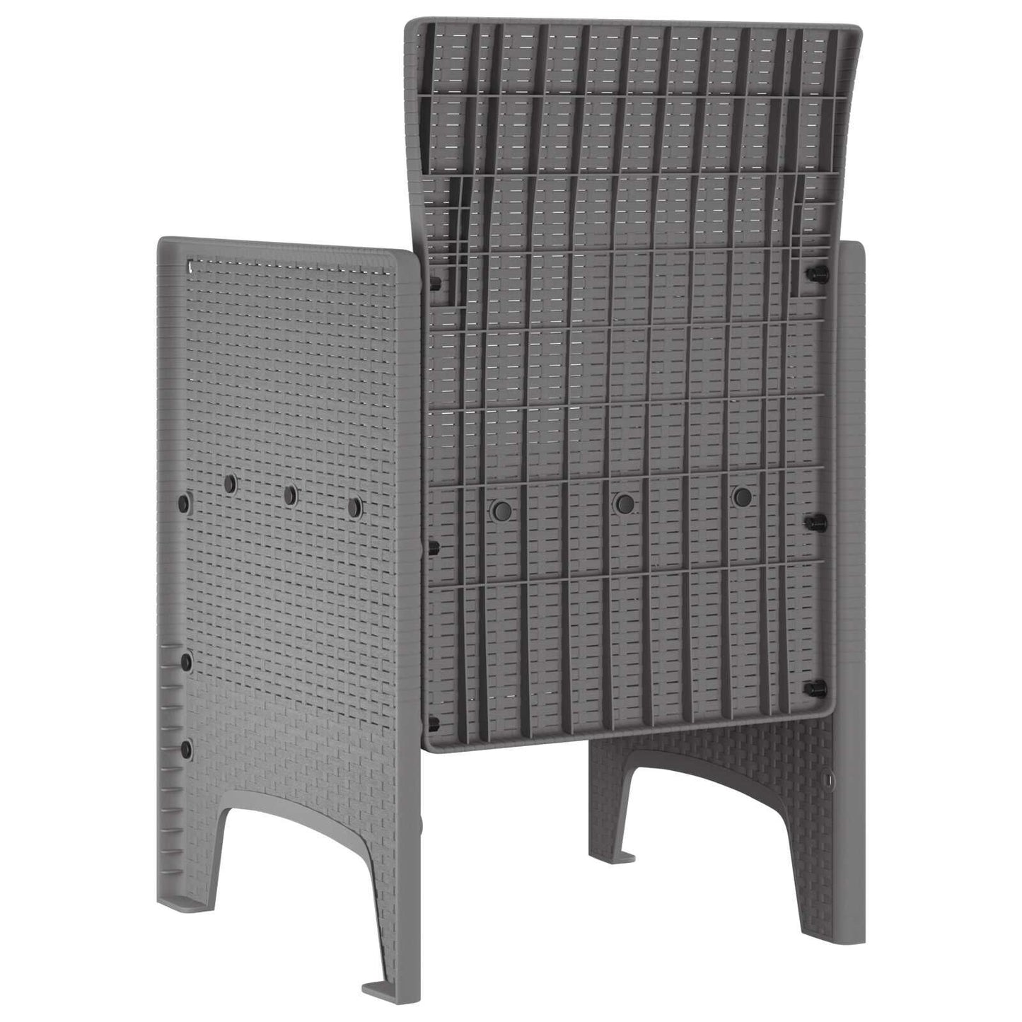 280573 - Karrige Kopshti vidaXL 2 copë Gri e Çelët 53 x 49 x 85 cm Polipropilen