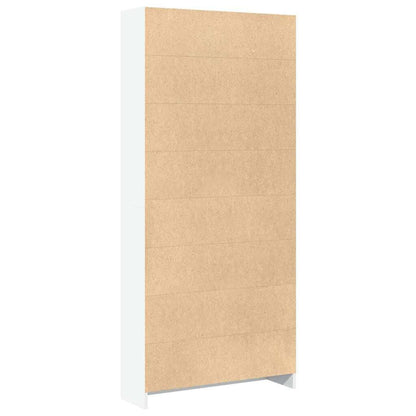 265534 - VIDAXL Raft librash i bardhë 80x24x176 cm Dru i projektuar