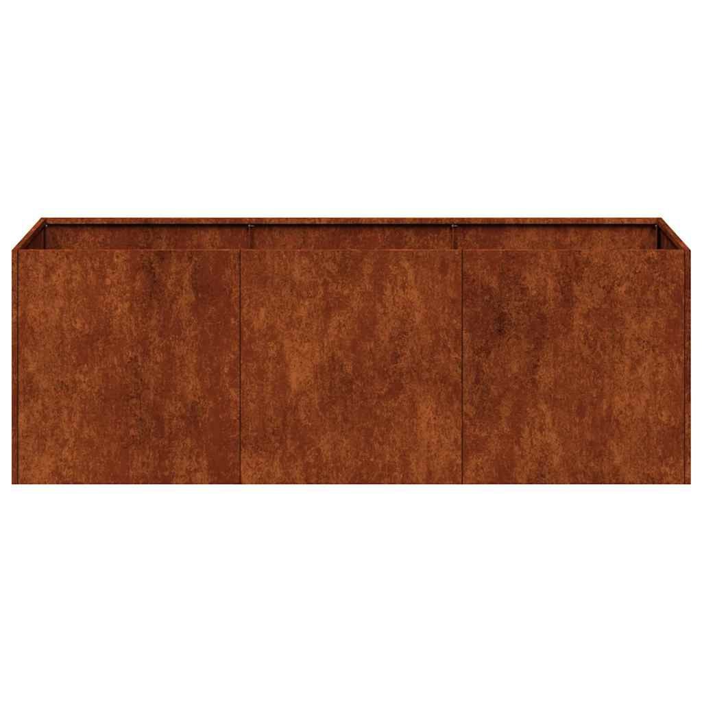 280602 - VIDAXL Vazo e ndryshkur 120x40x40 cm Çelik i Rezistent ndaj Motit