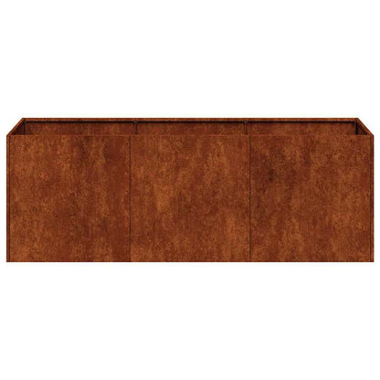 280602 - VIDAXL Vazo e ndryshkur 120x40x40 cm Çelik i Rezistent ndaj Motit