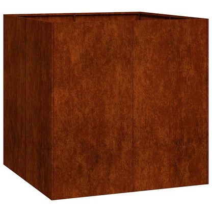 280612 - VIDAXL Vazo e ndryshkur 80x80x80 cm Çelik i Rezistent ndaj Motit