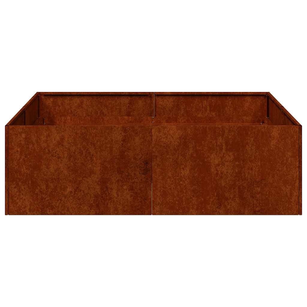 265544 - VIDAXL Vazo e ndryshkur 100x100x30 cm Çelik i Rezistent ndaj Motit