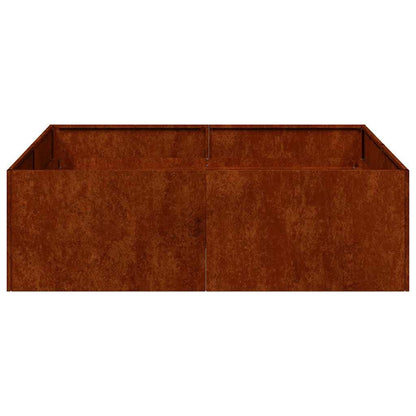 265544 - VIDAXL Vazo e ndryshkur 100x100x30 cm Çelik i Rezistent ndaj Motit