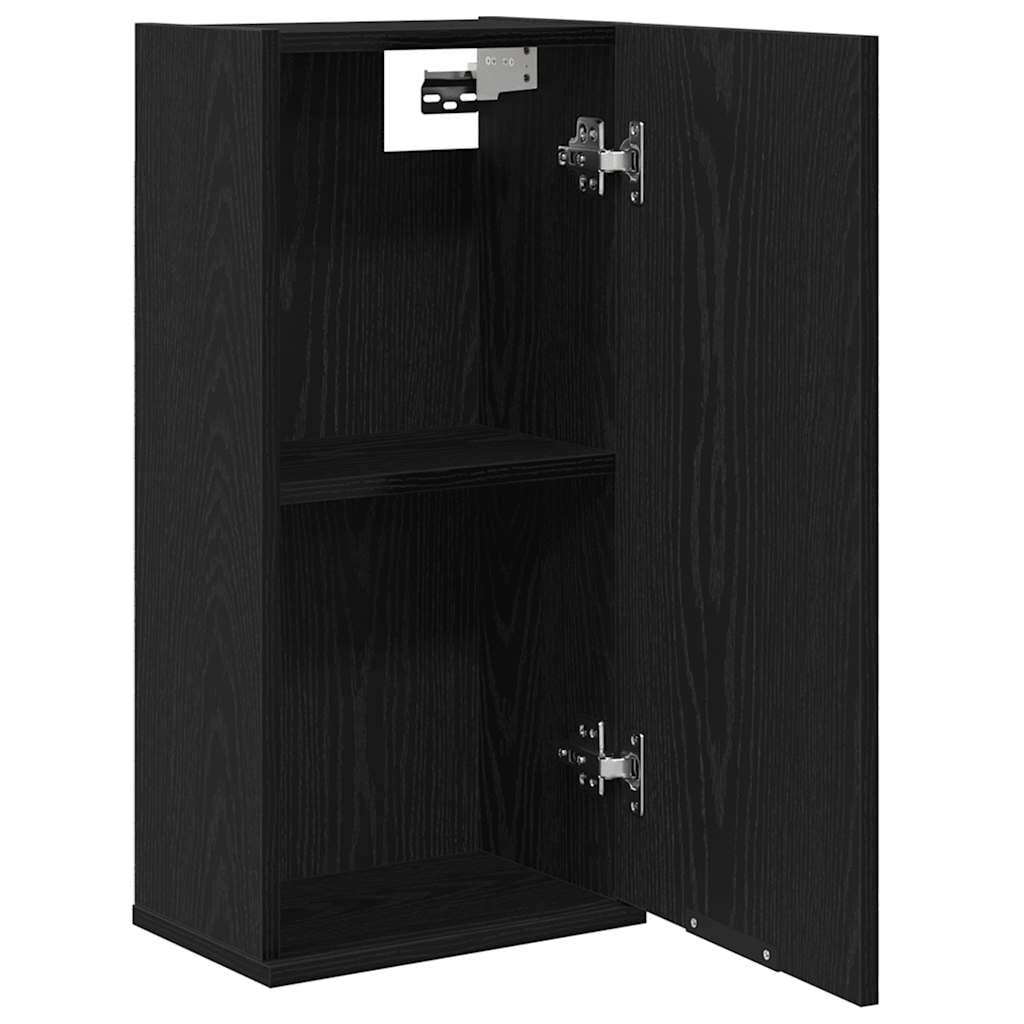 265549 - VIDAXL Dollap i montuar në mur, lisi i zi 32x20x67 cm, dru i përpunuar