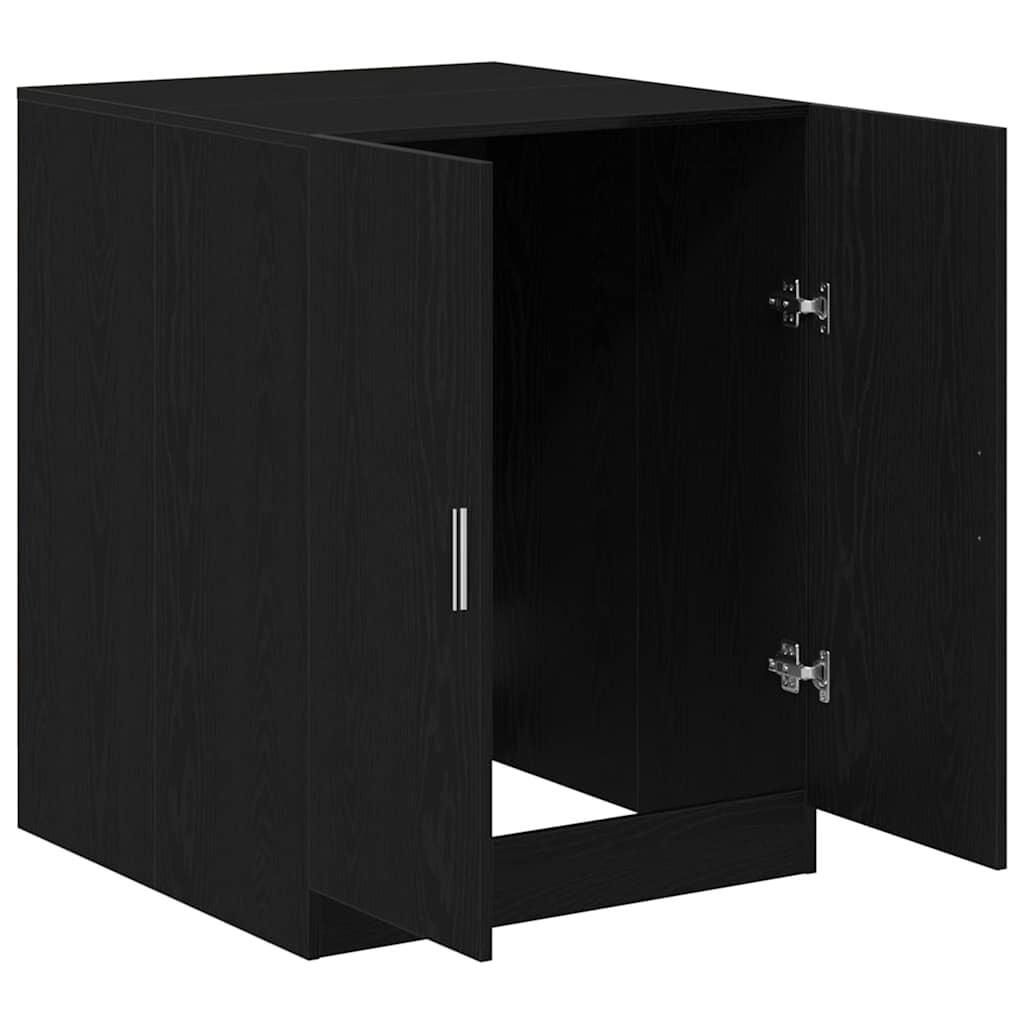 280622 - VIDAXL Dollap Lavatriceje Lisi i Zi 70,5x71,5x91,5 cm Dru i Inxhinieruar