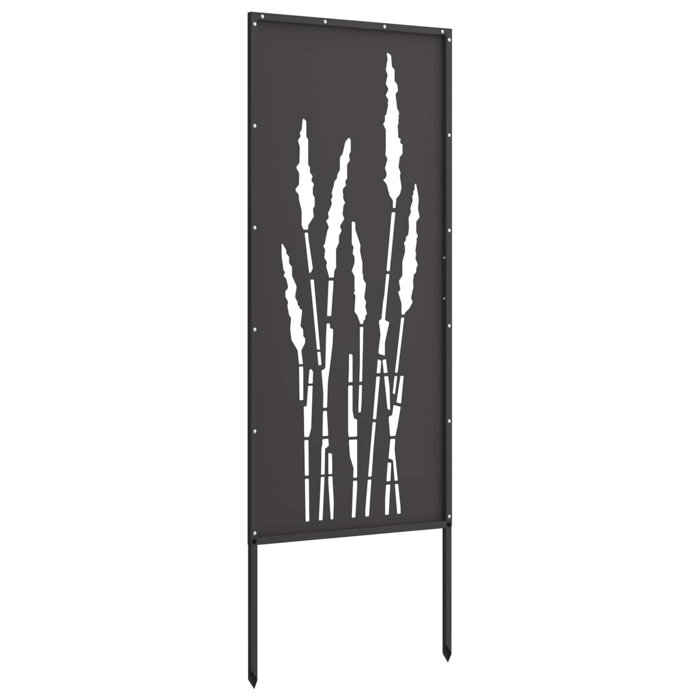 265595 - vidaXL Mbrojtëse Privatësie për Kopsht, e Zezë 50 x 140 cm, Çelik i petëzuar në të ftohtë