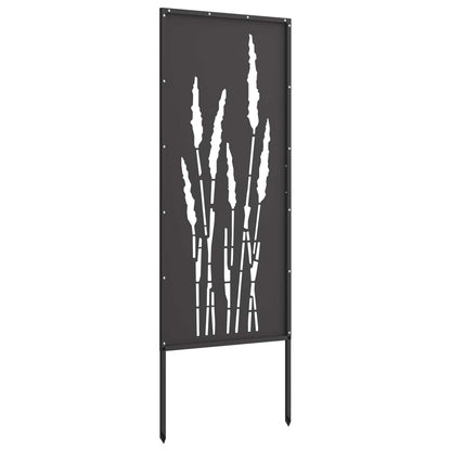 265595 - vidaXL Mbrojtëse Privatësie për Kopsht, e Zezë 50 x 140 cm, Çelik i petëzuar në të ftohtë