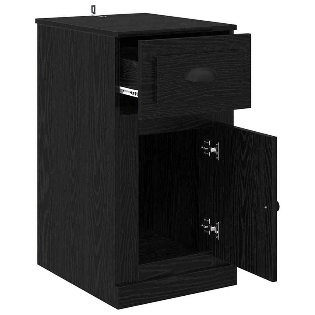 265611 - vidaXL Dollap Anësor Lisi i Zi 40 x 50 x 75 cm Dru i Përpunuar