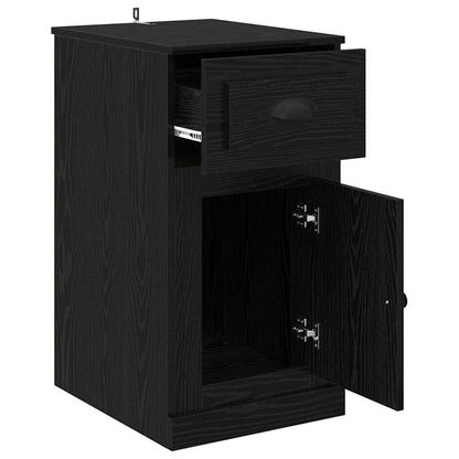 265611 - vidaXL Dollap Anësor Lisi i Zi 40 x 50 x 75 cm Dru i Përpunuar
