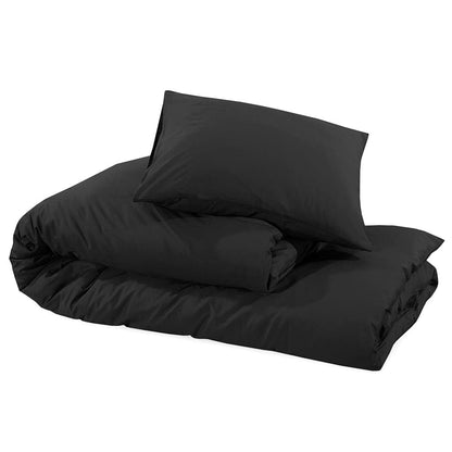 280005 - VIDAXL Set Mbulesash Jorgani, Ngjyrë e Zezë 200x200 cm Pambuk
