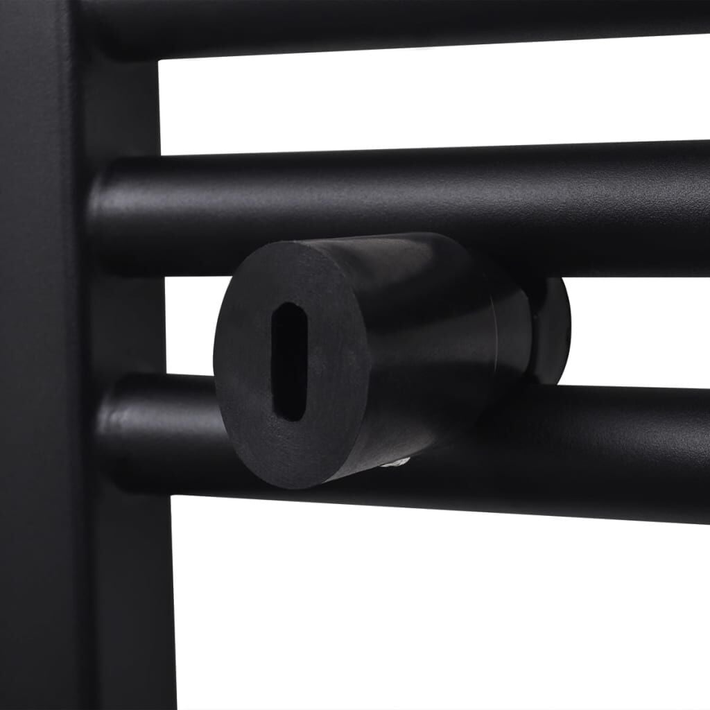 265007 - Radiator me kontejner peshqirësh për ngrohje qendrore në banjo, i zi, me përmasa 500 x 764 mm