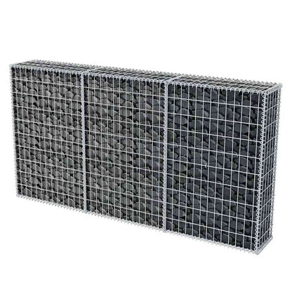 280010 - VIDAXL Shportë Gabioni Çelik i Galvanizuar 200x30x100 cm