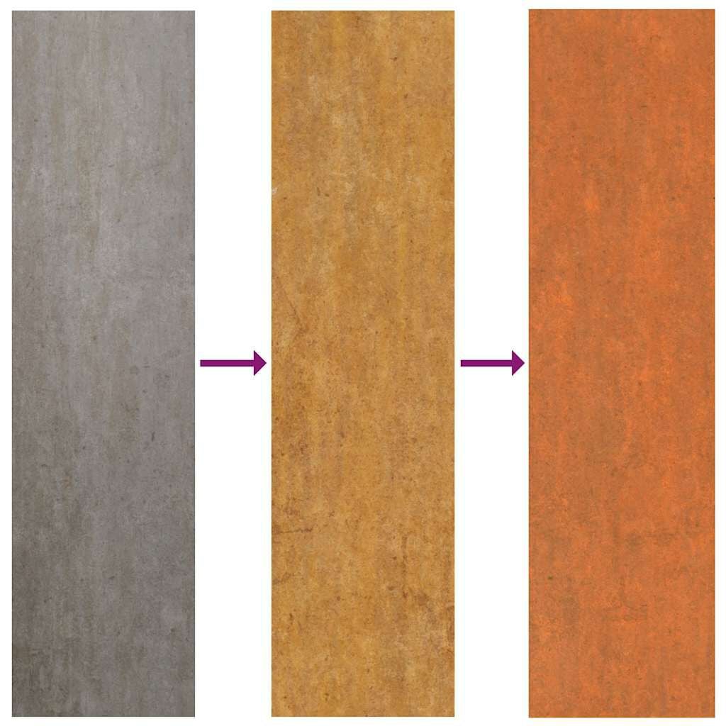 265025 - VIDAXL Shtrat i ngritur për kopsht, Rrënjët, Çelik Corten, 100x40x45 cm