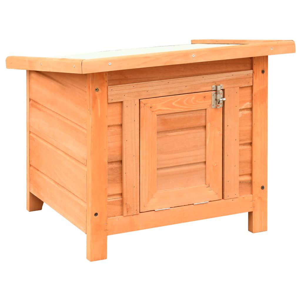 280043 - VIDA XL Shtëpi për mace, Dru Pishe dhe Bredhi i Fortë 50x46x43,5 cm