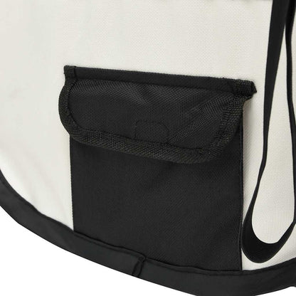 265046 - VIDA XL Lojëra për qen të palosshme me cantë mbajtëse 125x125x61 cm e zezë