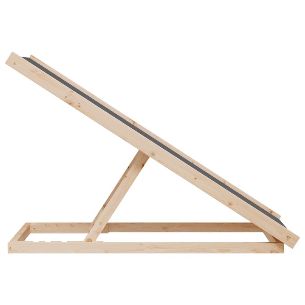 265052 - VIDAXL Rampë për Qen, Gri 100x40 cm, Dru i Masturbuar, Fir