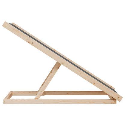 265052 - VIDAXL Rampë për Qen, Gri 100x40 cm, Dru i Masturbuar, Fir