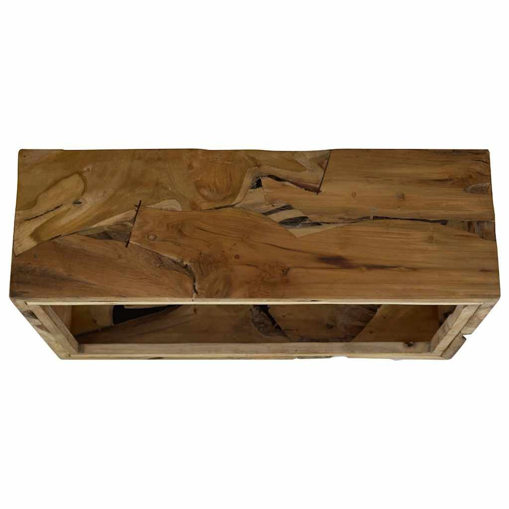 280067 - VIDAXL Tavolinë kafeje 90x50x30 cm Ngjyrë Tiku e Vërtetë Kafe