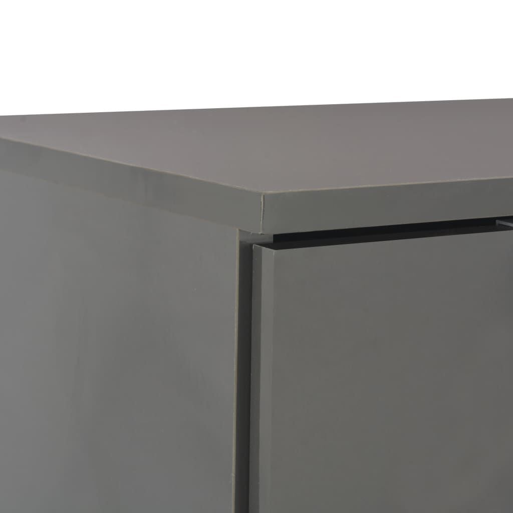 265074 - VIDAXL Bufe Gri me Shkëlqim të Lartë 71x35x80 cm Dru i Inxhinierizuar