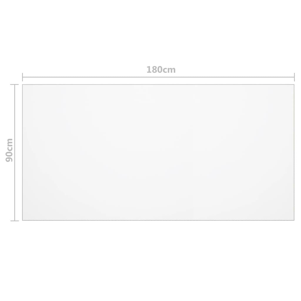 280076 - VIDA XL Mbrojtëse Tavoline Mat 180x90 cm 1,6 mm PVC